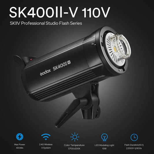 GODOX SK400II-V 400Ws Bowens Mount Photography Flash