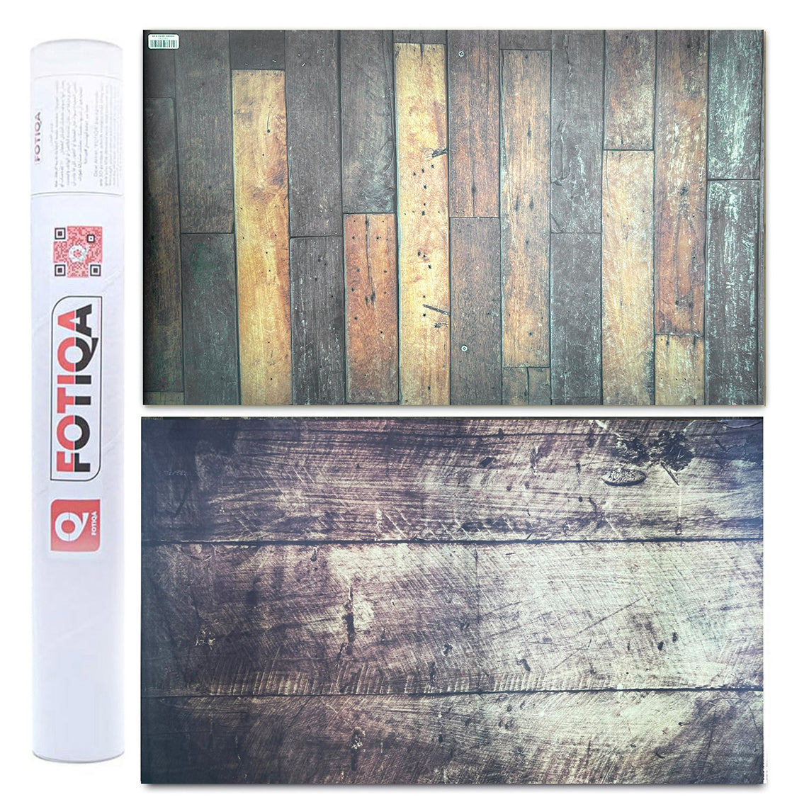 3D Double sided Brown Wood Texture and Old surface Photography backdrop #8856